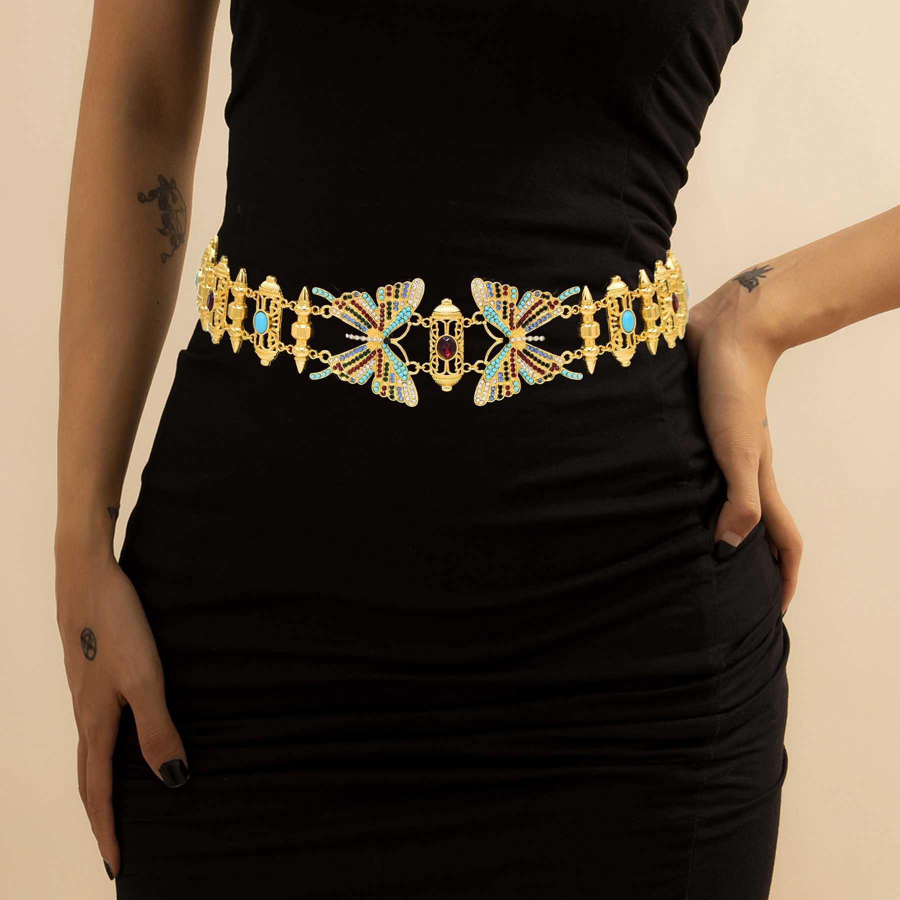 Ceinture de ventre en biscuits - Body Jewelry Indian avis et prix